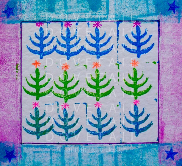 Digital Christmas card, Twelve Trees, New Year card, Digital Greetings card