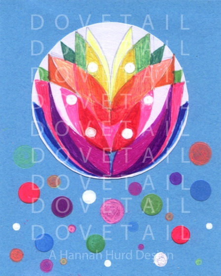 Digital Christmas card, Flower in Bubble, New Year card, Digital Greetings card