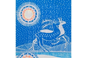 Reindeer in the Snow