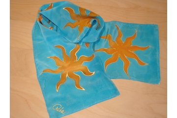 Rita's Sky Blue Handmade Scarf