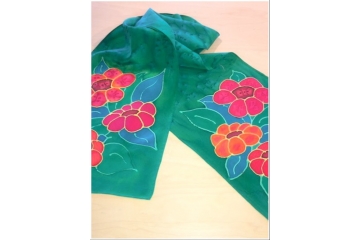 Rita's Green Handmade Scarf